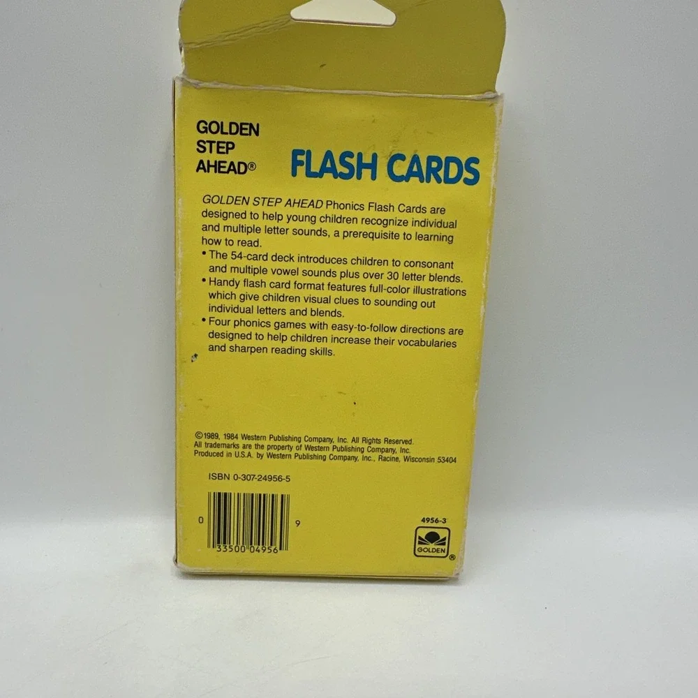 Golden Step Ahead Preschool Activity Cards Phonics‎ 1989 Vintage